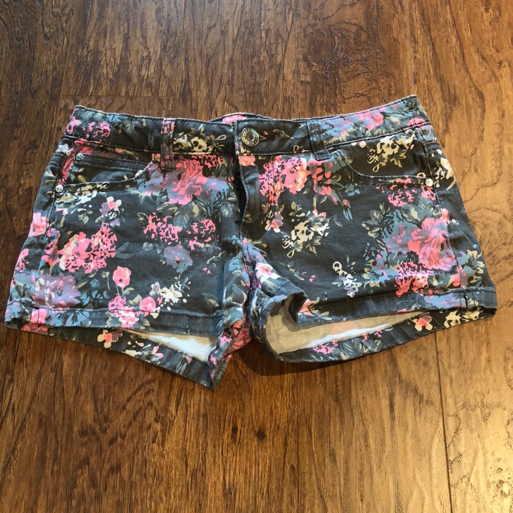 Floral Jean Shorts